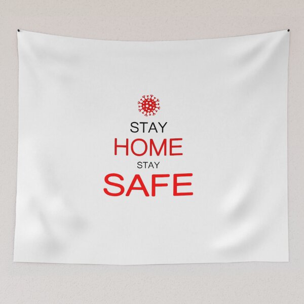 Item preview, Stay home stay safe , coronavirus text designed and sold by MarketVisionAV.