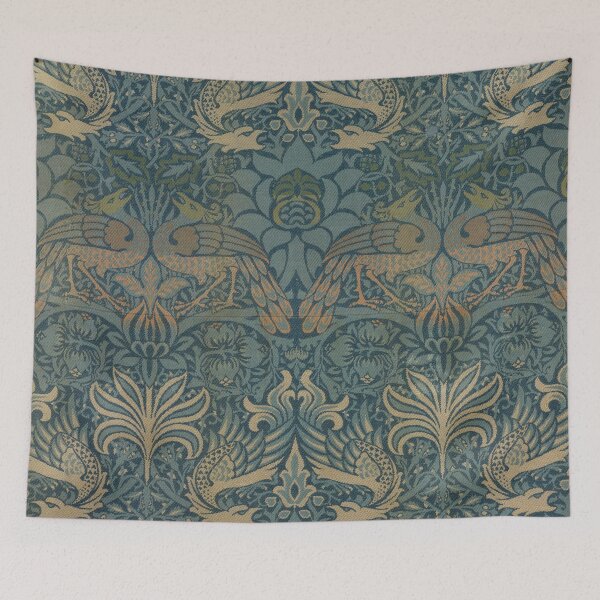 Item preview, Peacock and Dragon Textile designed and sold by Ouijawedge.