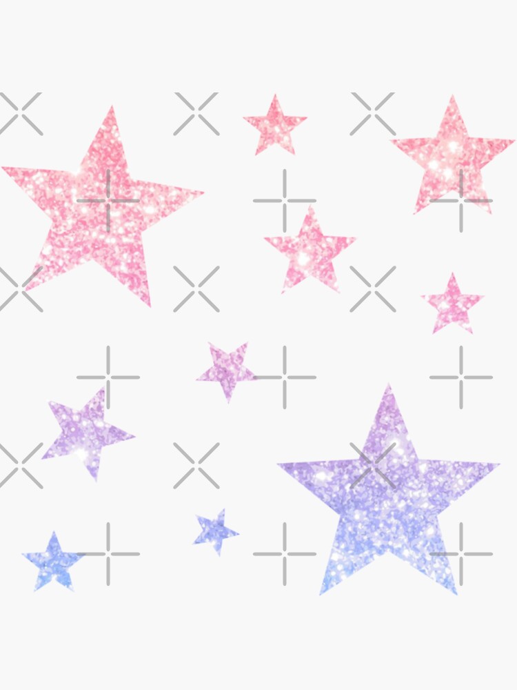 Teal Dark Blue Ombre Faux Glitter Stars Sticker for Sale by