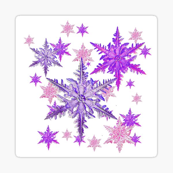 Purple Snowflake Sticker