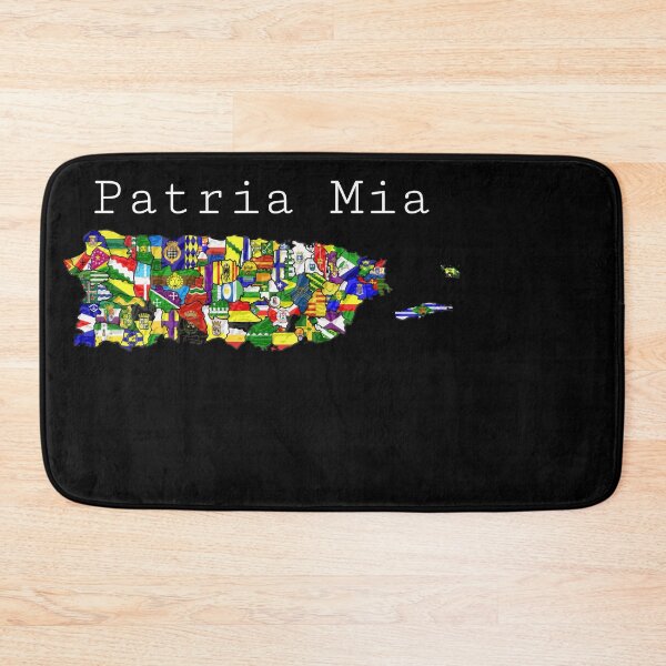 Item preview, Patria Mia Puerto Rico Flags Map designed and sold by SoLunAgua ..