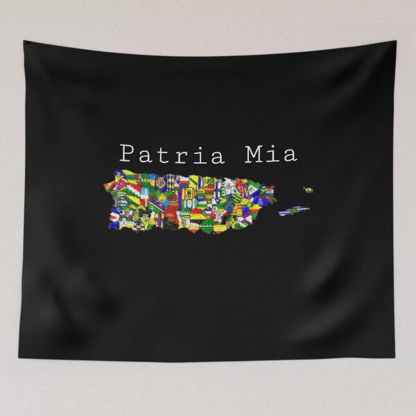 Item preview, Patria Mia Puerto Rico Flags Map designed and sold by SoLunAgua ..