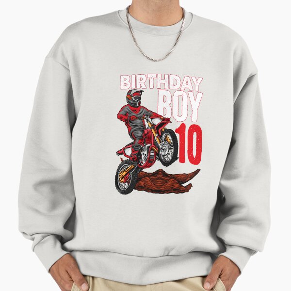 Motocross Birthday Shirt Motorcycle Themed 10th Birthday