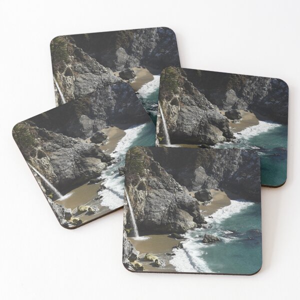 Item preview, McWay Falls Big Sur waterfall on the beach designed and sold by mariagram17.
