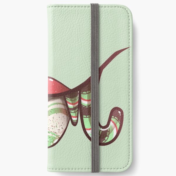 Candy Cane mint Smile #3 iPhone Wallet