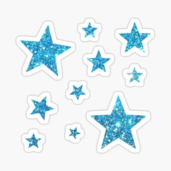 Turquoise Stars Glitter Stickers – Fairy Dust Decals