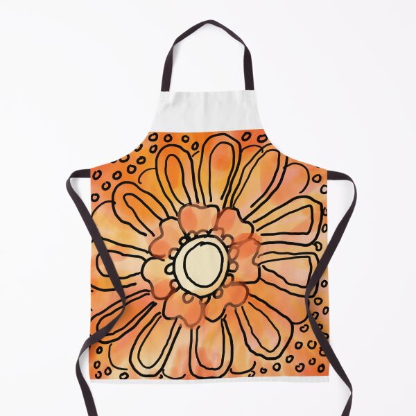 Item preview, Orange Water Color Flower Doodle designed and sold by KatharineArt.