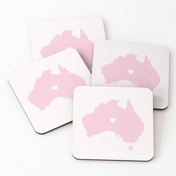 Item preview, Soft Pink Aesthetic Map of Australia, I love Australia designed and sold by FreshPrintini.