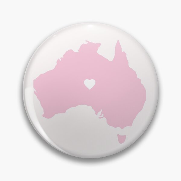 Item preview, Soft Pink Aesthetic Map of Australia, I love Australia designed and sold by FreshPrintini.