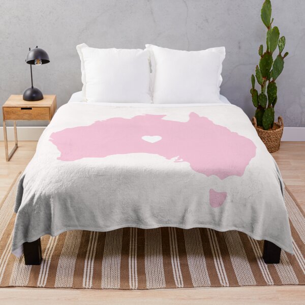 Item preview, Soft Pink Aesthetic Map of Australia, I love Australia designed and sold by FreshPrintini.