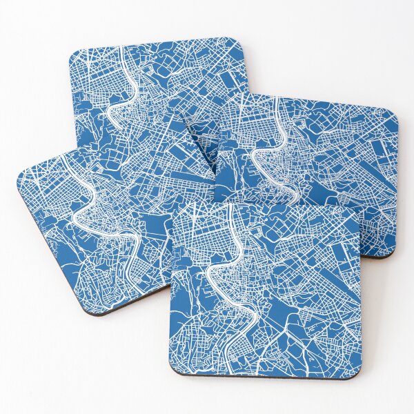 Item preview, Rome, Italy Map Print - Blue designed and sold by CartoCreative.