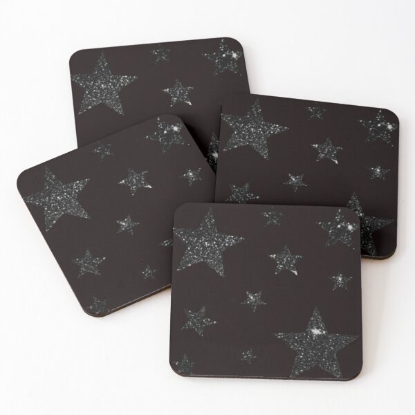 Item preview, Black Faux Glitter Stars designed and sold by Felicity-K.
