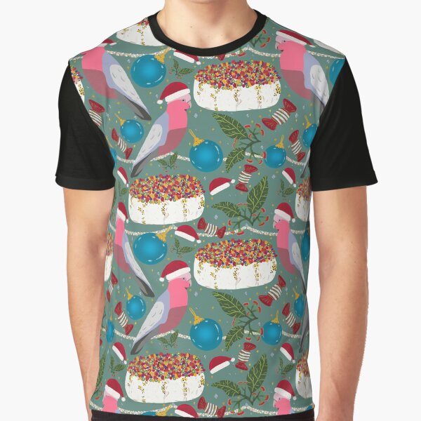Christmas Australian Gallah Parrot Cockatoo Graphic T-Shirt