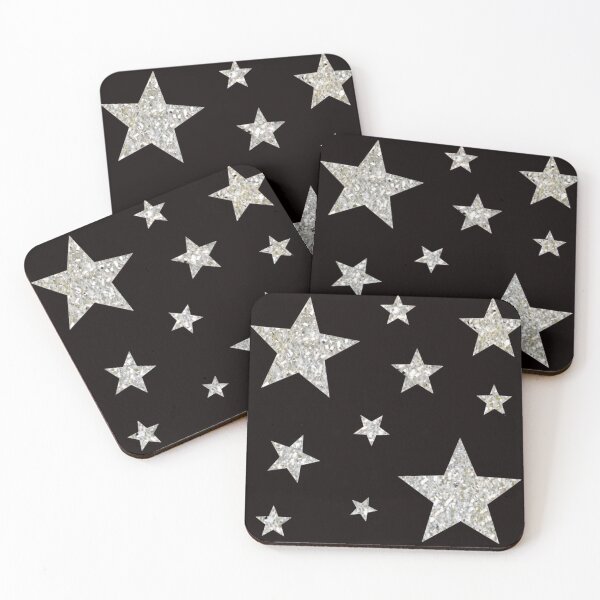 Item preview, Silver Faux Glitter Stars designed and sold by Felicity-K.