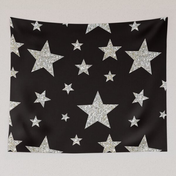 Item preview, Silver Faux Glitter Stars designed and sold by Felicity-K.