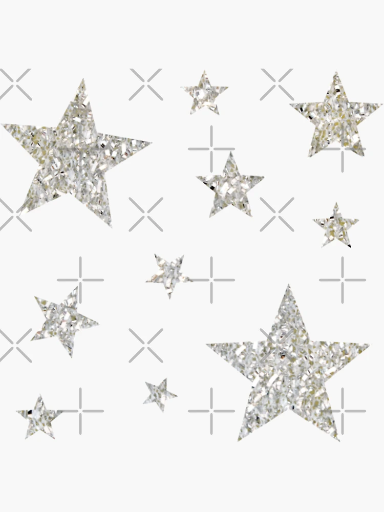 silver glitter stars Greeting Card for Sale by jaceyerin