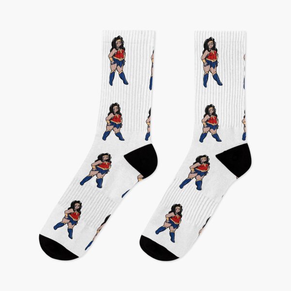 Item preview, BBW Body Positive Super Hero in Red, Gold and Blue designed and sold by Jetgirlcomet.
