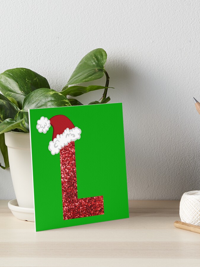 Sparkly Christmas Letter L Poster for Sale by LiveAndGlow