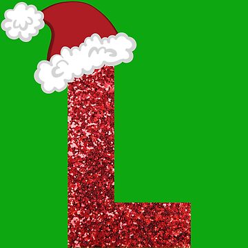 Sparkly Christmas Letter L Sticker for Sale by LiveAndGlow