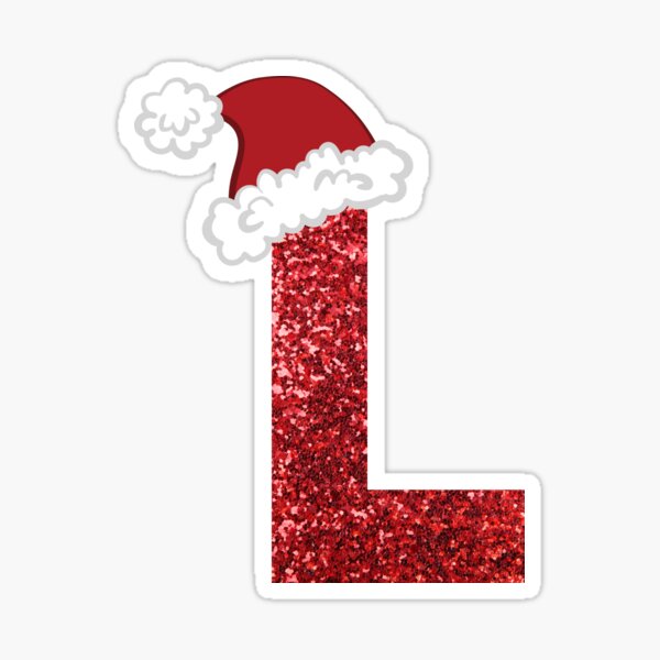 Sparkly Christmas Letter L Sticker for Sale by LiveAndGlow