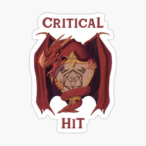 Dragon critical hit Sticker