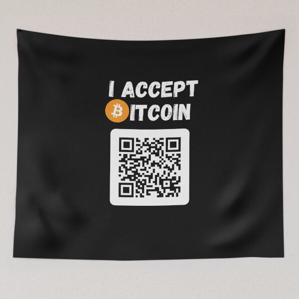 Item preview, I Accept Bitcoin QR Code designed and sold by Cryptohaven.
