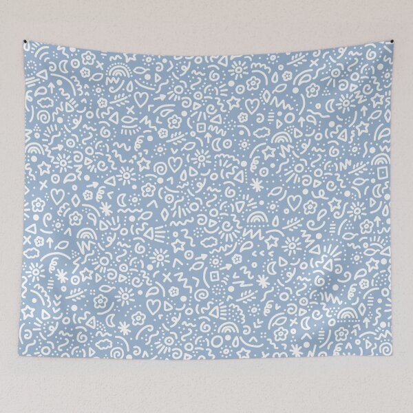 Item preview, Doodles! Cerulean Blue (2021 Trending Color) designed and sold by Whoopsidoodle.