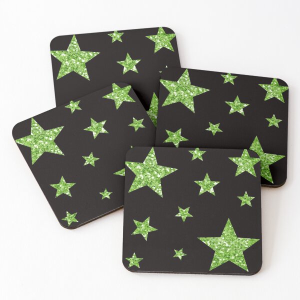 Item preview, Green Faux Glitter Stars designed and sold by Felicity-K.