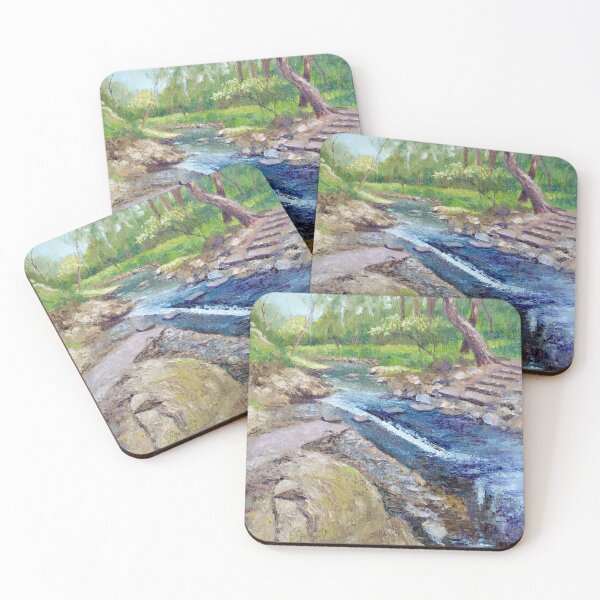 Item preview, Darebin Creek Stepping Stones designed and sold by Dai Wynn Fine Art.