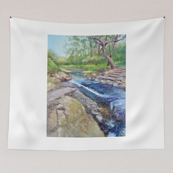 Item preview, Darebin Creek Stepping Stones designed and sold by Dai Wynn Fine Art.