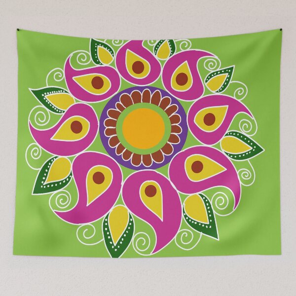 Item preview, Rangoli flower pattern designed and sold by alagdesigns.