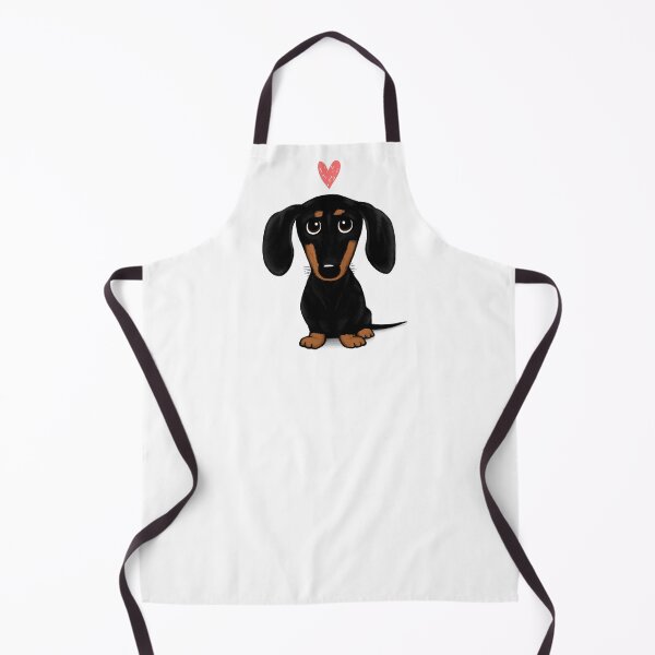 Item preview, Black and Tan Dachshund with Heart | Cute Cartoon Wiener Dog designed and sold by Jenn Inashvili.
