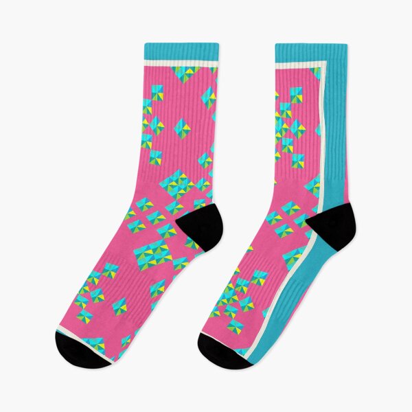 Item preview, Abstract Colorful Geo Diamond Pattern with Border in Rose/Turquoise designed and sold by IcArtsyOrigin8.