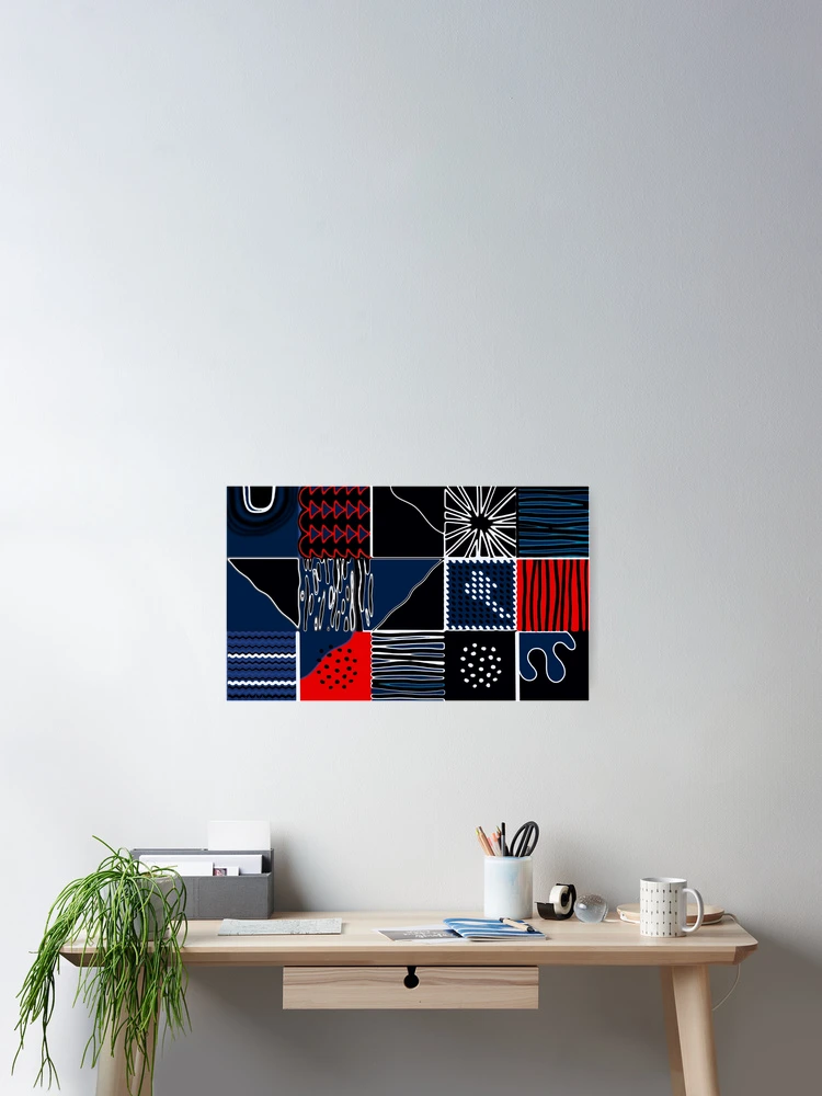 Thumbnail 2 of 3, Poster, Geometric Abstract Pattern  designed and sold by MarcSabuncu.