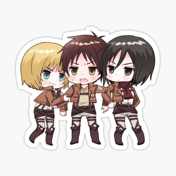 chibi eren attack on titan aot sticker for sale by eidlike redbubble