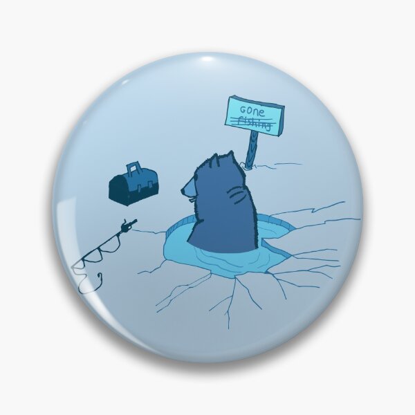 Item preview, Ice Fishing Bear, Funny  designed and sold by CampingCritters.