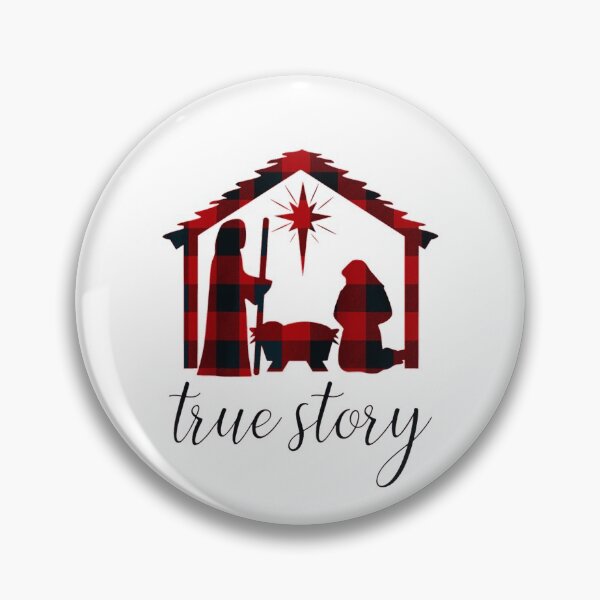 Item preview, True Story Nativity Scene Buffalo Plaid designed and sold by HerbertFerguson.