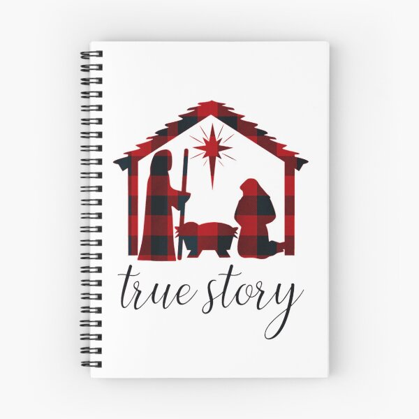 Item preview, True Story Nativity Scene Buffalo Plaid designed and sold by HerbertFerguson.