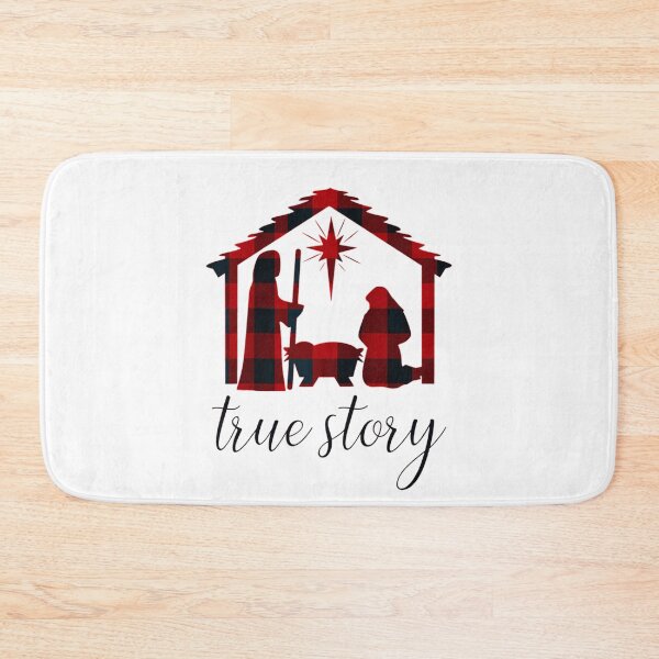 Item preview, True Story Nativity Scene Buffalo Plaid designed and sold by HerbertFerguson.