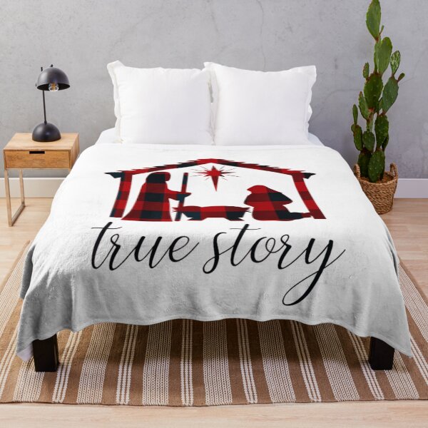 Item preview, True Story Nativity Scene Buffalo Plaid designed and sold by HerbertFerguson.