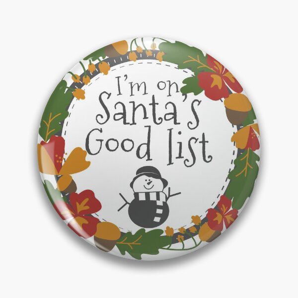 Item preview, I am on Santas Good List | Festive Snowman  Wreath Design designed and sold by InkItStudio.