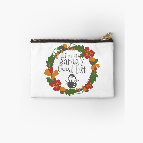 Item preview, I am on Santas Good List | Festive Snowman  Wreath Design designed and sold by InkItStudio.