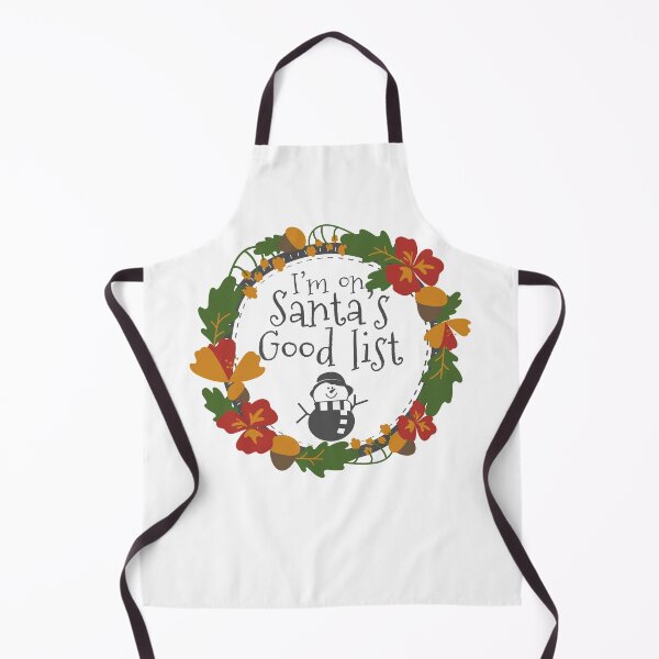Item preview, I am on Santas Good List | Festive Snowman Wreath Design designed and sold by InkItStudio.