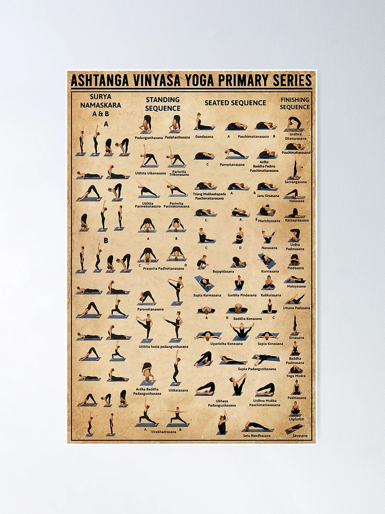 Ashtanga vinyasa yoga primary series Poster for Sale by