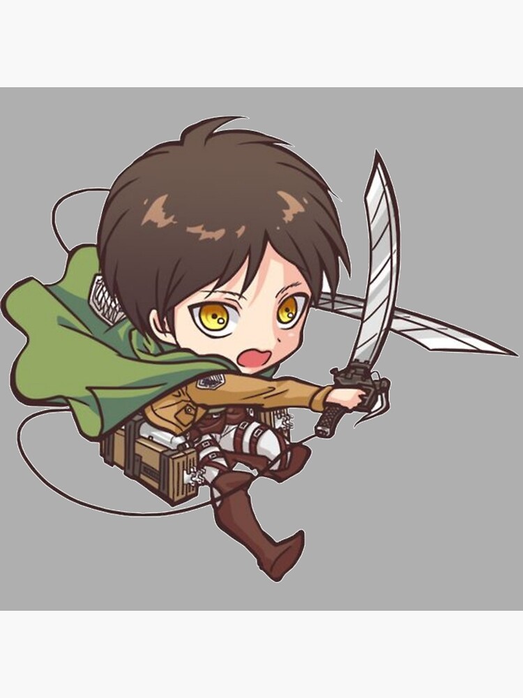 "Chibi Eren - Attack on Titan AOT" Poster by eidlike | Redbubble