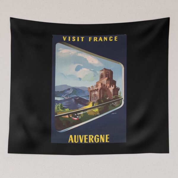 Item preview, Auvergne retro poster designed and sold by CorasPosters.