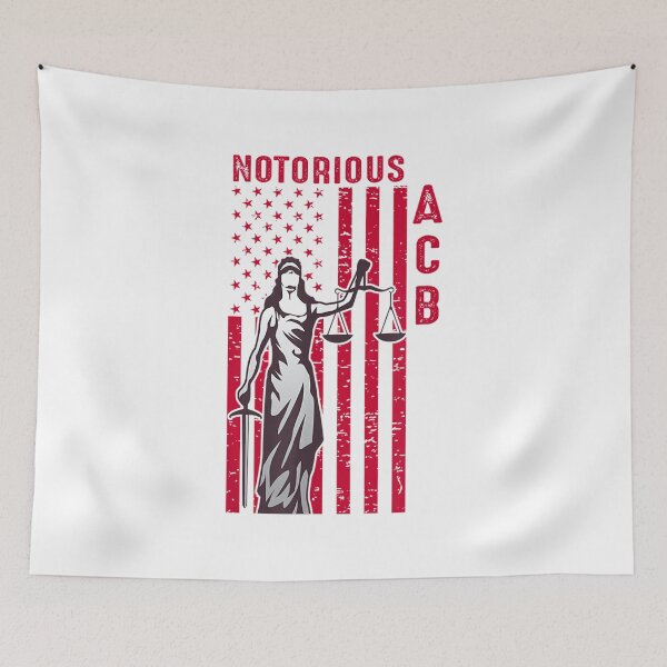 Item preview, ACB Notorious Amy Coney Barrett SCOTUS Lady Justice Flag designed and sold by JonathansJames.
