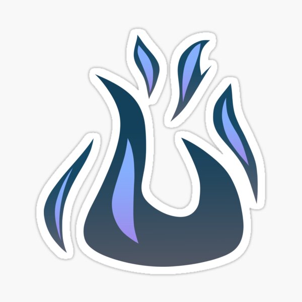 Blue Flame Sticker For Sale By Dragonflyhorse Redbubble