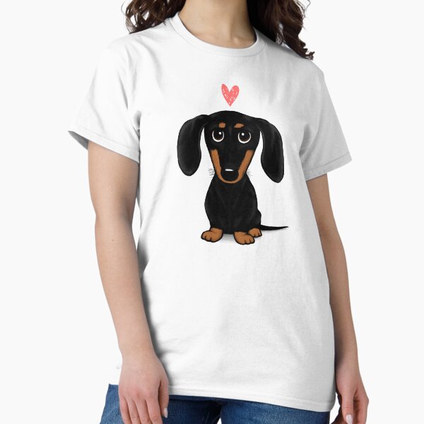 Artikel-Vorschau von Schwarz-brauner Dackel mit Herz | Niedlicher Cartoon-Wiener-Hund, designt und verkauft von Jenn Inashvili.