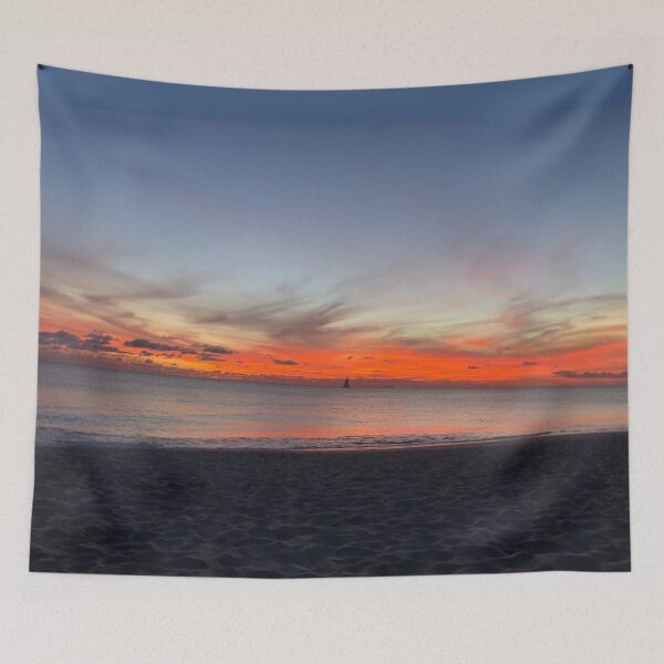 Item preview, Barbados Sunset With Sail Boat in the Distance designed and sold by StayCuztom.